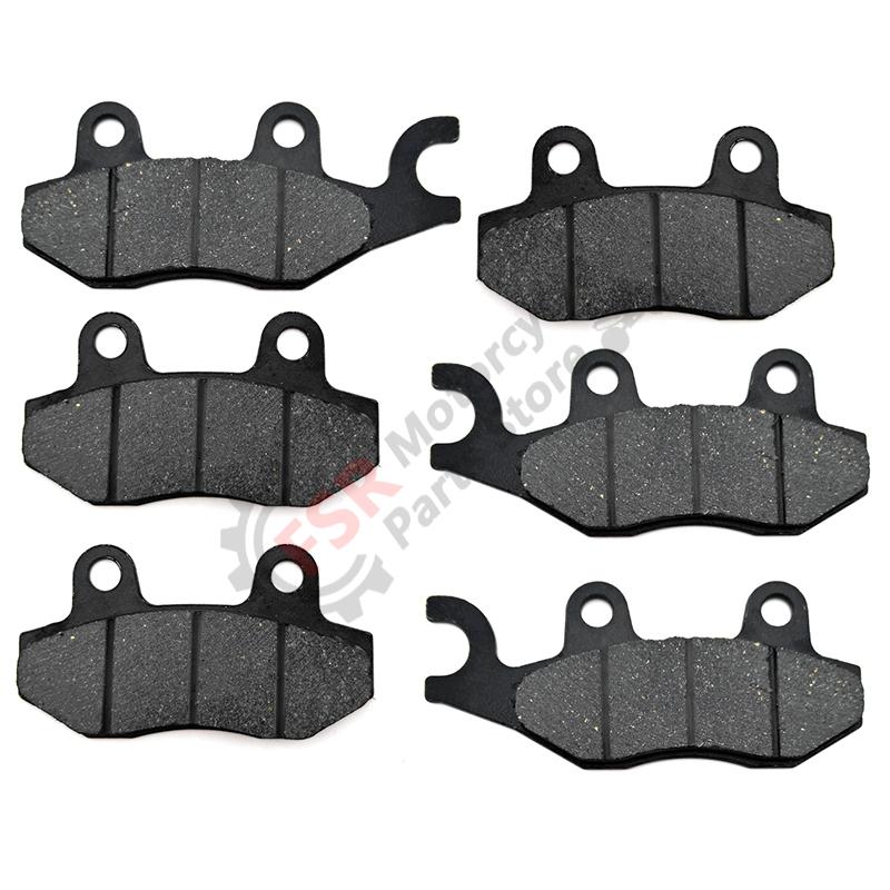 6PCS F&R BRAKE PAD KIT,FOR CAN-AM SSV Commander 800 1000 R XT/DPS & MAVERICK MAX,P/N:715500336 715500335 1 set of 6