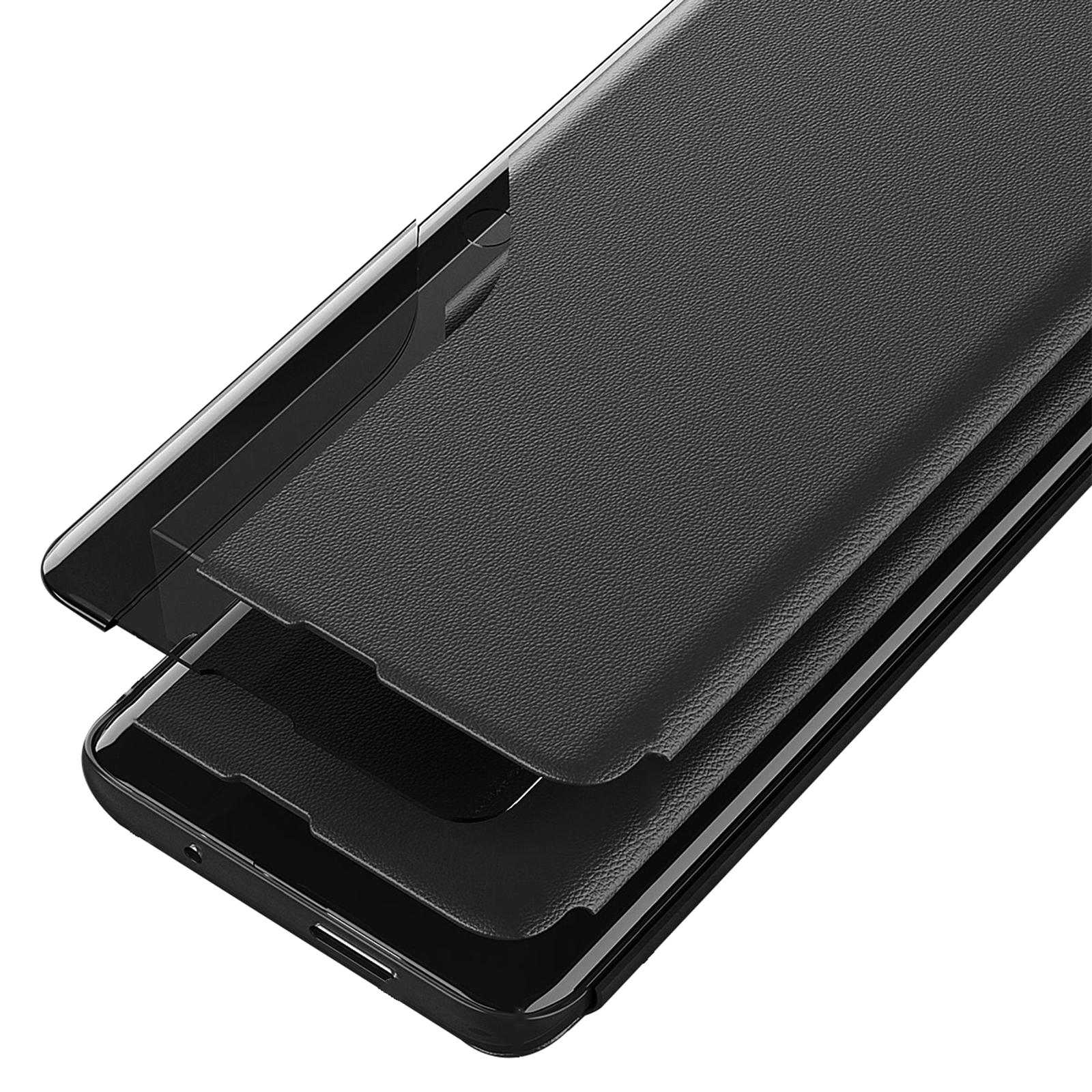 

For Samsung Galaxy A35 5G Case PU Leather Stand View Window Phone Cover Orange