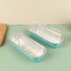10Pcs Reusable Rectangle Aluminum Foil Tin Cup With Lids Pudding Cake Mold Air Fryer Small Baking Tray Baking Pastry Tools