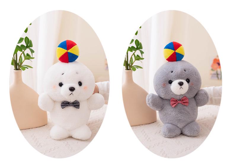 Cute Seal Plush Toy - Cartoon Animal Doll, Soft Bedtime Companion, Soothing Gift for Kids