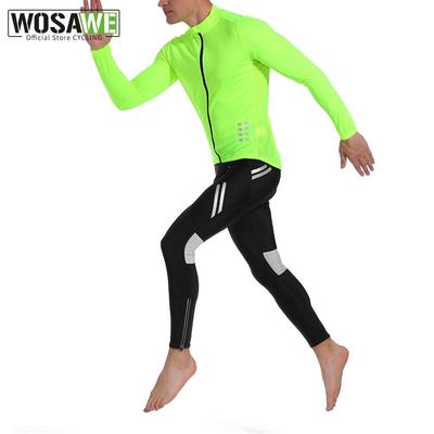 Cyklistické súpravy WOSAWE Pánske cyklistické dresy s dlhými rukávmi z gélových nohavíc