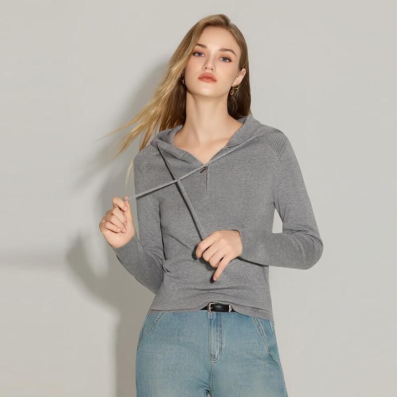 

Women s Slim Fit Hooded Knit Sweater S