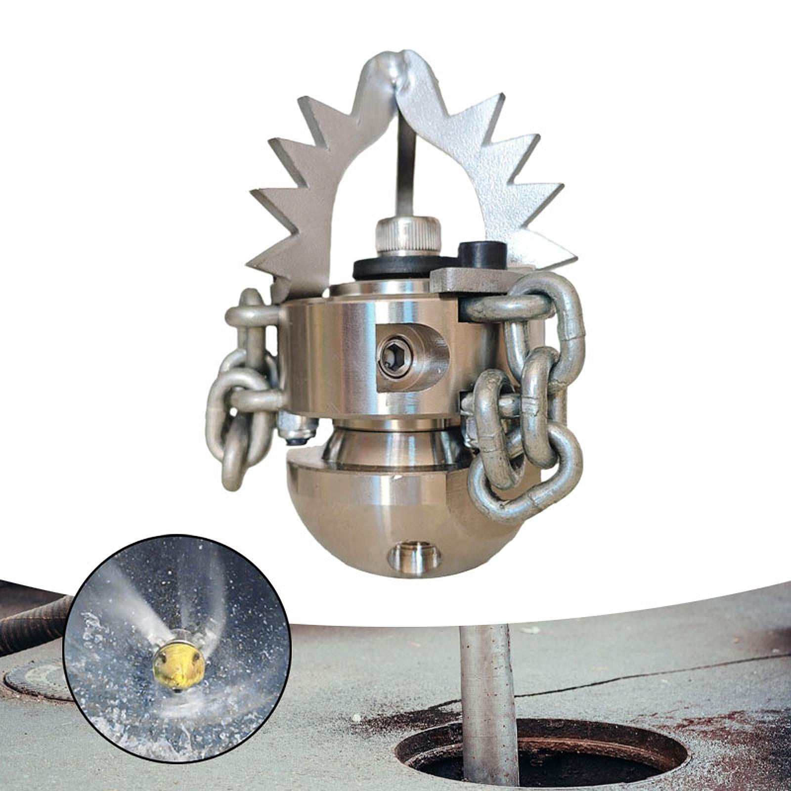 Насадка для прочистки канализации с функцией вращения