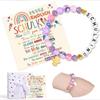 Creative Letter Bead Bracelet With/without Pendant Detail, Acrylic Design Wristlet For Teens Daily Accessories
