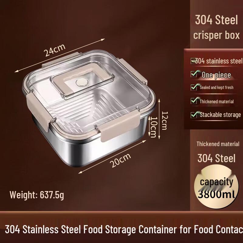 CH304 Stainless Steel Food Storage Container 3800ml