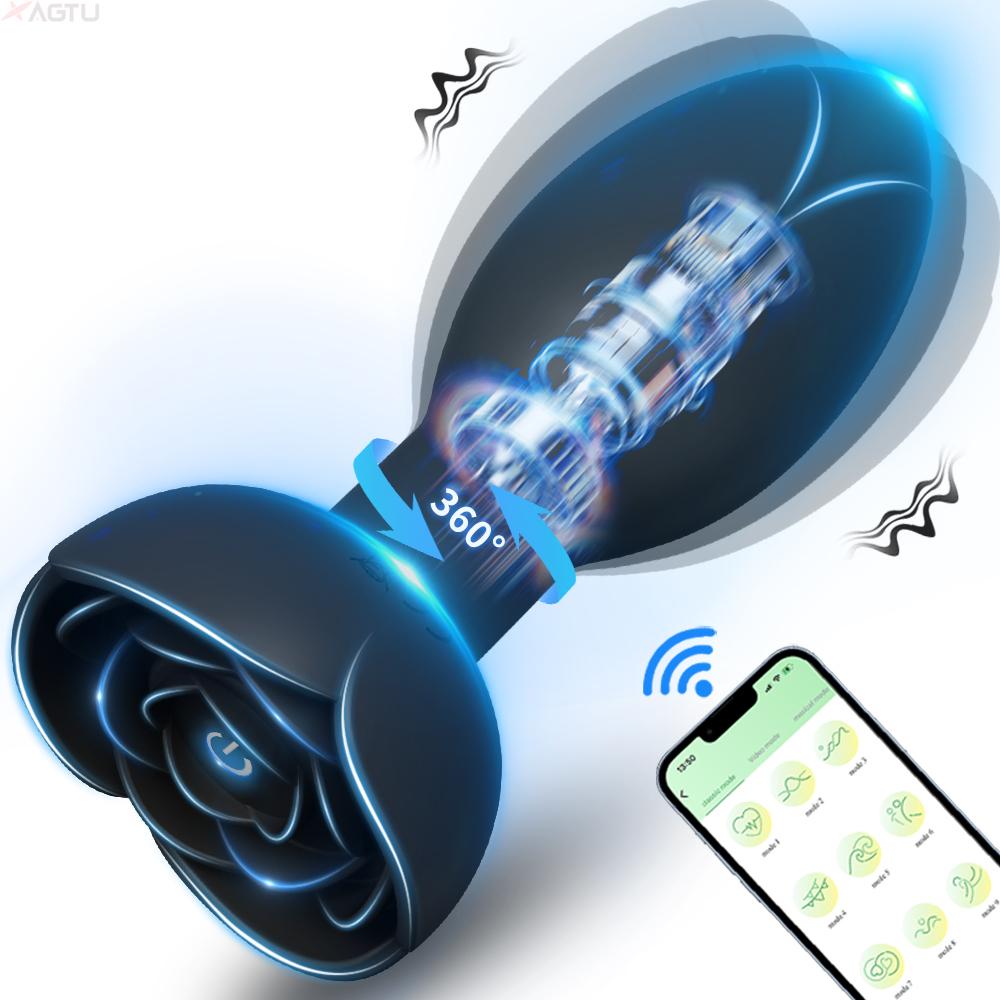 Wibrator do analu obracany o 360° Masażer dla gejów Korek analny Wibrujący stymulator Penetracja Analny wibrator Mężczyzna Kobiety Wibracje analne 18
