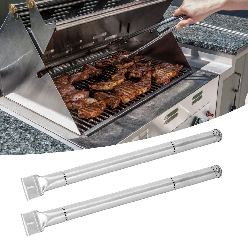 2PCS BBQ Parts Gas Grill Replacement Stainless Steel Grill Burners Tube Replacement Fit for