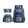 (blu) CR7 Set da 3 Pezzi Zaino Mochila Borse per Bambini Capacità