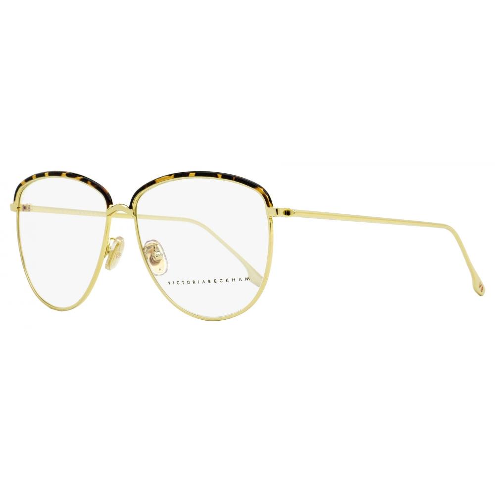

Женские очки Victoria Beckham Tea Cup VB2100 716, золото черепахового цвета, 58 мм