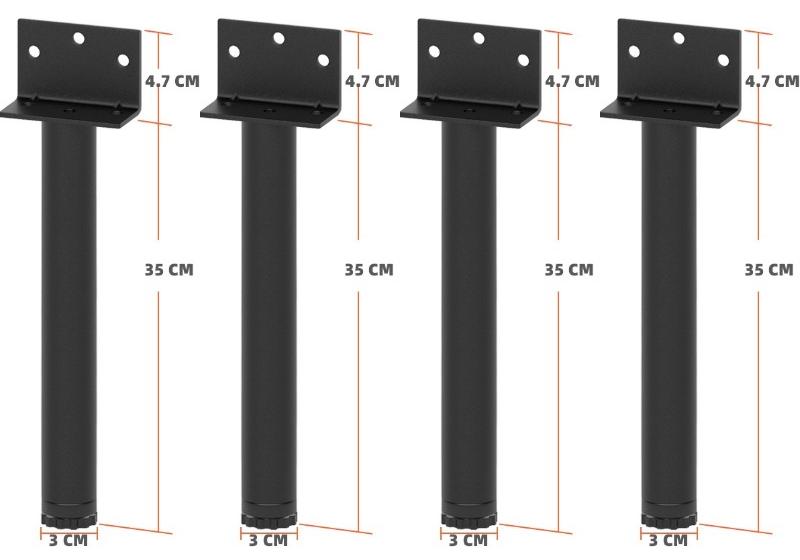 4pcs Multifunctional Adjustable Furniture Legs with Installation Tools and Screws Support Rod Home Column Bracket Furniture Legs