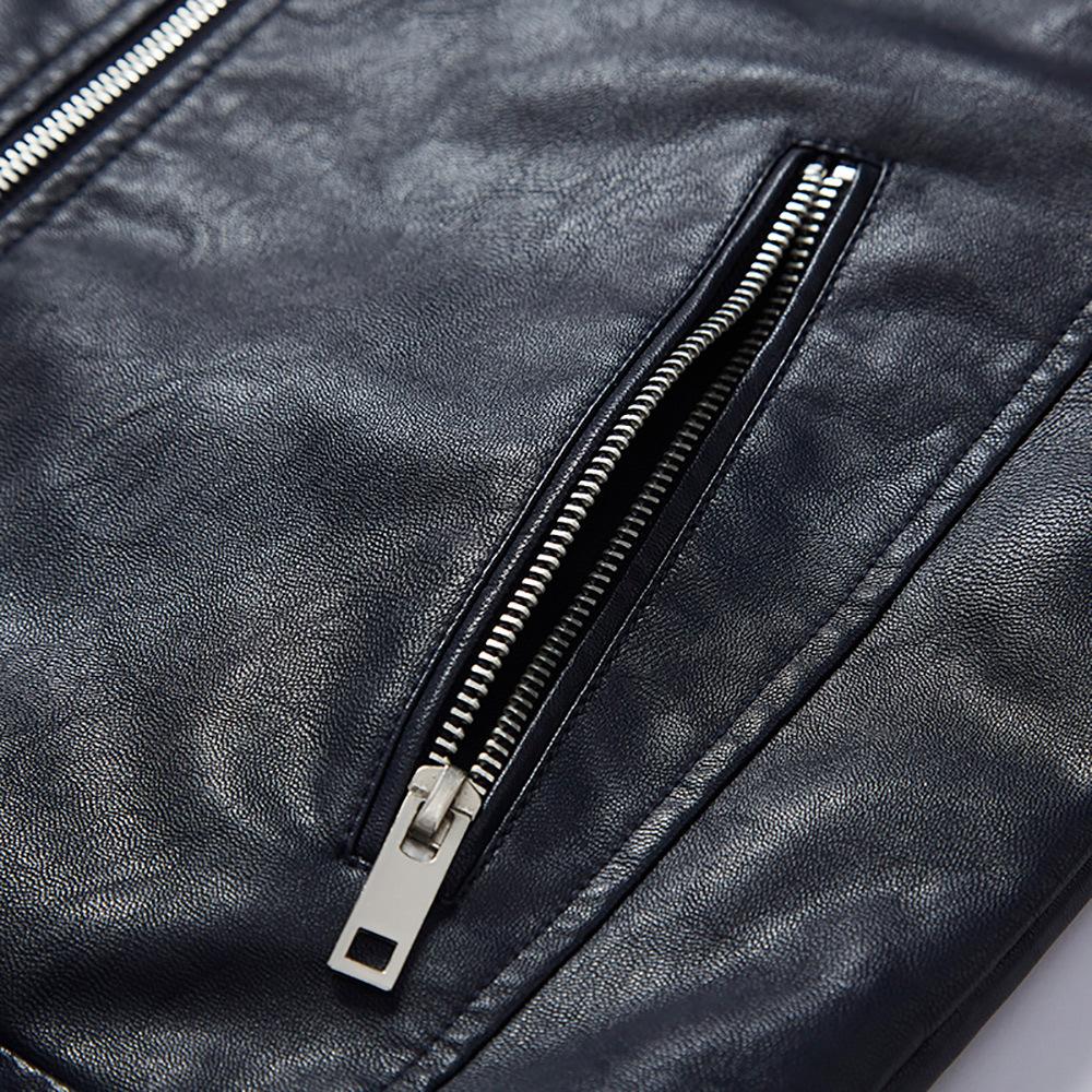 Зимняя утолщенная куртка из ПУ кожи — фото 5