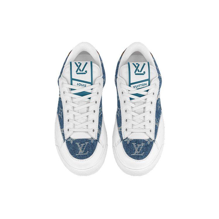 LOUIS VUITTON Charlie Sneakers 'White With Denim Monogram' Women's 1A9S44