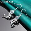 925 Sterling Silver Dolphin Zircon Earrings Fashion Jewelry