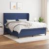 3128147 vidaXL Divan Bed with Mattress Blue 180x200 Cm Fabric