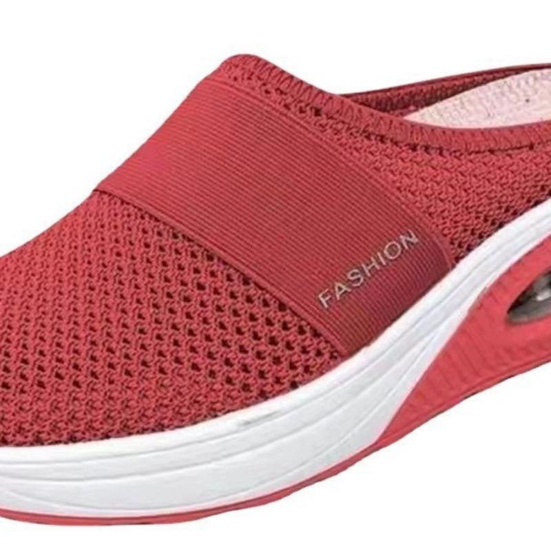 Spring and summer new large size lazy shoes one pedal bag head mesh mesh shoes women's slippers women's large size