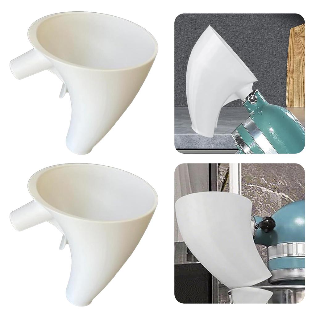 Flour Funnel Lightweight Wide Mouth Food Funnels Comfortable Grip Stand Mixer Attachment for Kitchen Aid Artisan KSM150 5-Quart
