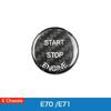 For BMW E70 E71 F25 F26 F01 F20 F21 F30 F10 Carbon Fiber Engine Start Ignition Button Cover Stickers, Interior Trim Accessories