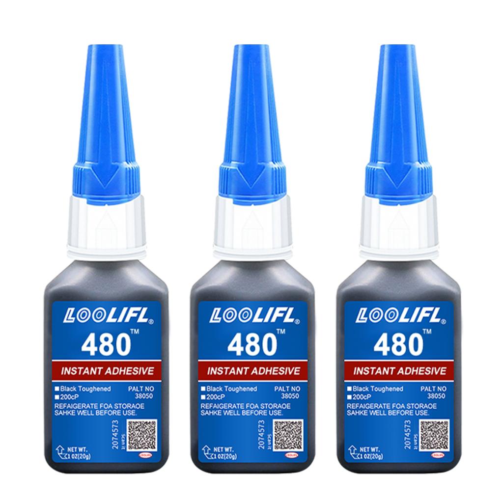 LOOLIFL480 20g Cyanoacrylate Adhesive High Temp Resistant Impact Resistant Bond Plastic Metal Rubber For Auto Body Bumper Repair Mass Air Flow 3