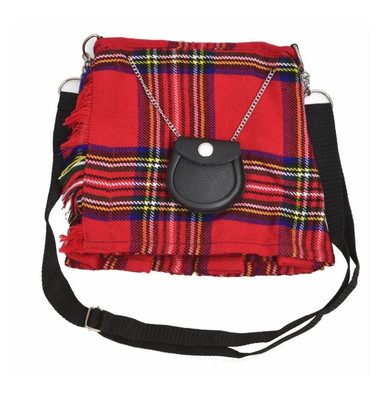 Royal Stewart Shoulder Hand Bag Scottish Tartan Gift Wallet Passport Holder Women's Girls