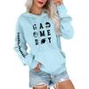 Women's Fashionable, Casual, Comfortable Round-neck, Hooded, Long-sleeved, Rugby-print Warm Sweater