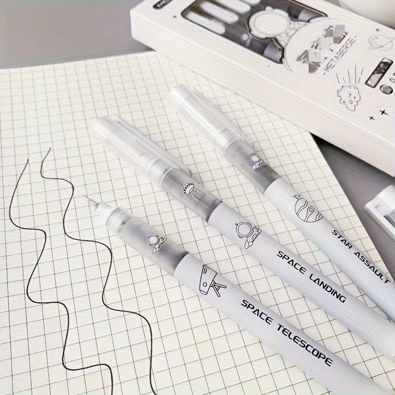 6 schnelltrocknende Gelstifte, 0,5 mm feine Spitze, schwarze Tinte – ideal für Studenten und den Einsatz im Büro