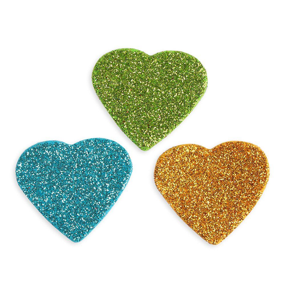 DIY Birthday Heart Shapes Wedding Decoration Party Stickers Foam Glitter
