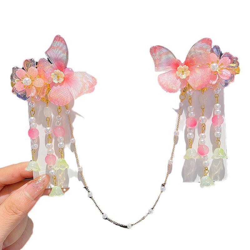 Children's Hanfu Headdress: Chinese Fairy Hair Clip & Tassel Princess Chain