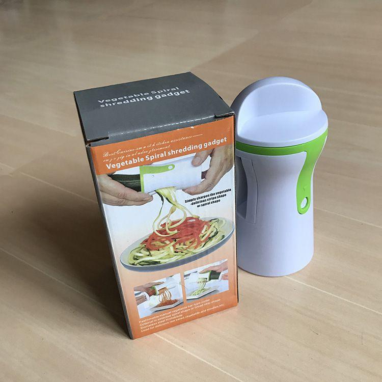 Durable Abs And Stainless Steel Dual Blades Vegetable Spiralizer For Healthy Meals