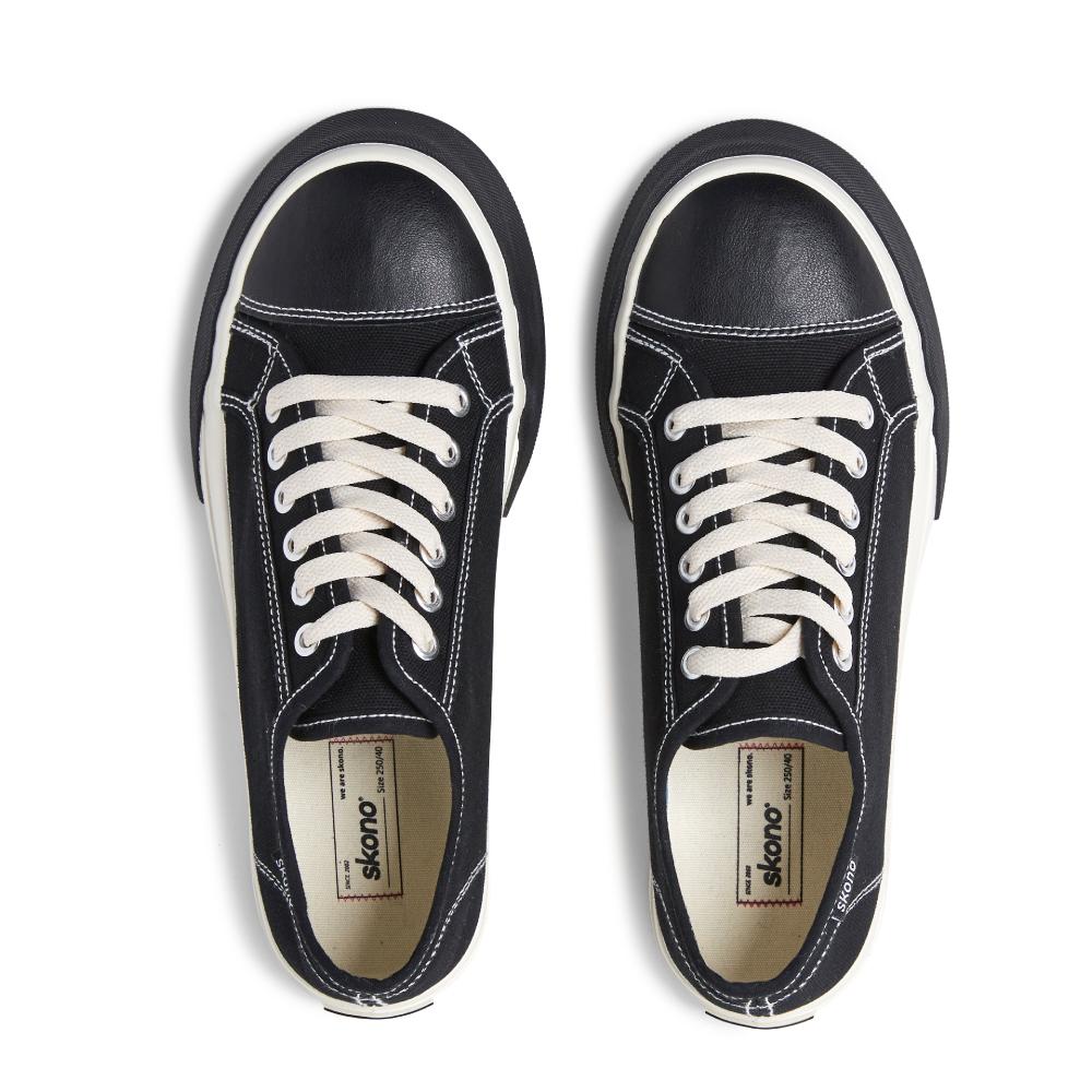 Skono Standard By Basic Canvas Sneakers / Black And White