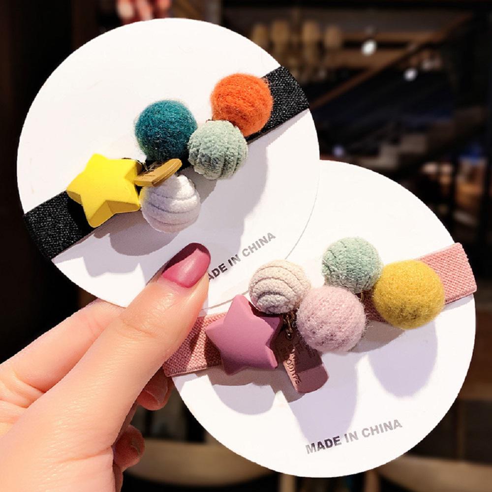 

Headdress Hair Bands Elastic Beads Cute Girls Hair Rings Hair Rope Star Rubber Band