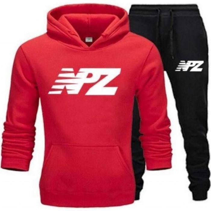 Jogging homme - Fashion NPZ - Rouge - Manches longues - Fitness - Indoor