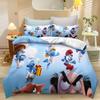 Die Schlümpfe Staffel Anime, Komfort-Bettwäsche für Zuhause und Schlafzimmer, Nordisches Polyester-Material, geeignet für Kinder und Erwachsene, 3-teiliges Set
