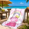 Dance Party With Peppa Beach Towel, Quick-drying, Easy to Care for, Suitable for Both Fitness and Beach Vacations,Sports Essential