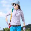 Outdoor sunscreen quick-drying clothes women's long-sleeved T-shirt top light and breathable hiking sports quick-drying clothes women's summer
