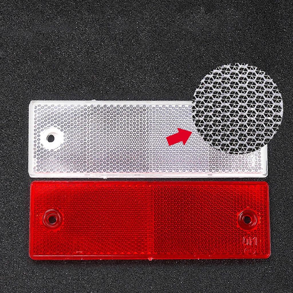 10x Modified Racing Pasters Improvement Rectangle Stickers DIY Custom Car Decoration Personality Decals Red