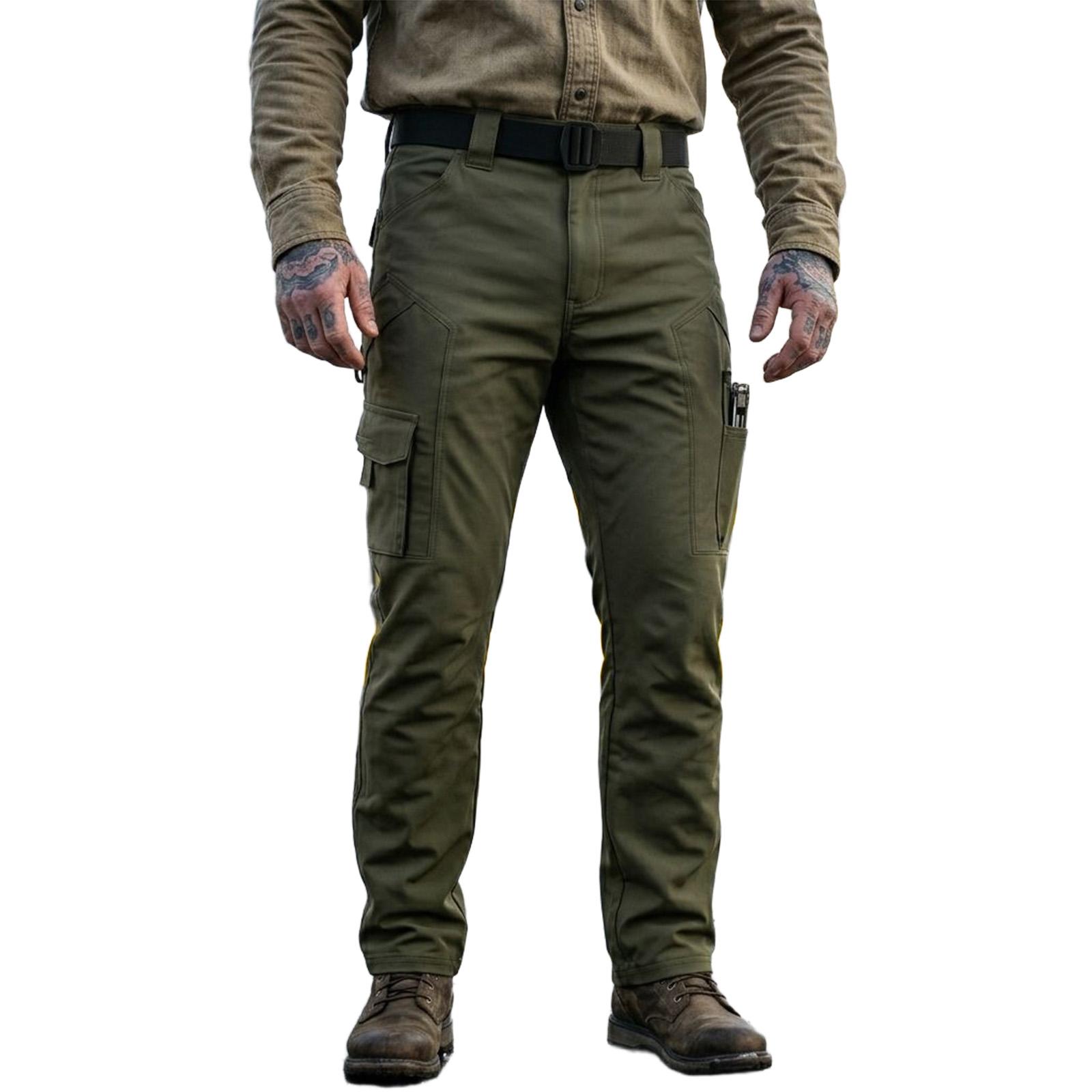 Pantaloni Cargo Bărbați Multi-Buzunare Culoare Retro pentru Muncă în Aer Liber XL black