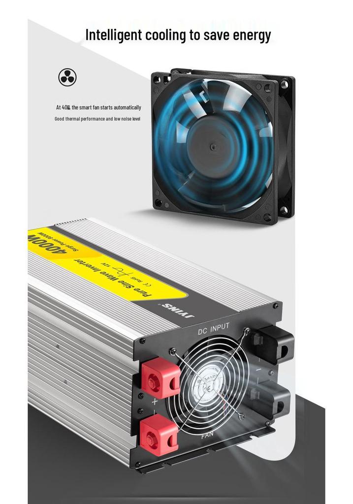 4000W Pure Sine Wave Inverter, 24V To 220V for Solar, Car, or Home Use