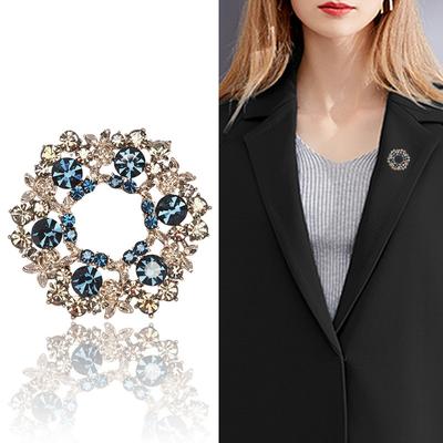 Temperament Damska Moda Cyrkoniowa Wieniec Broszka Elegancka Atmosfera Przypinka na Kołnierz Garnituru Damskie Dodatki