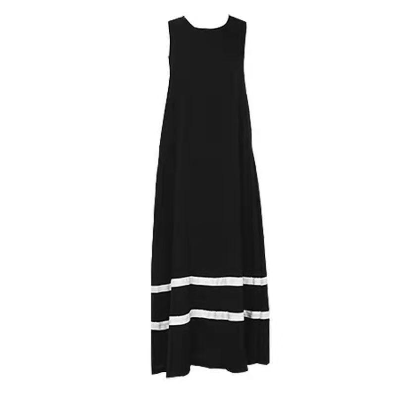 Women's Long Dress Sleeveless Big Skirt Hem Dress Summer Undershirt Long Dress Large Size Temperament Loose Women's Clothing
