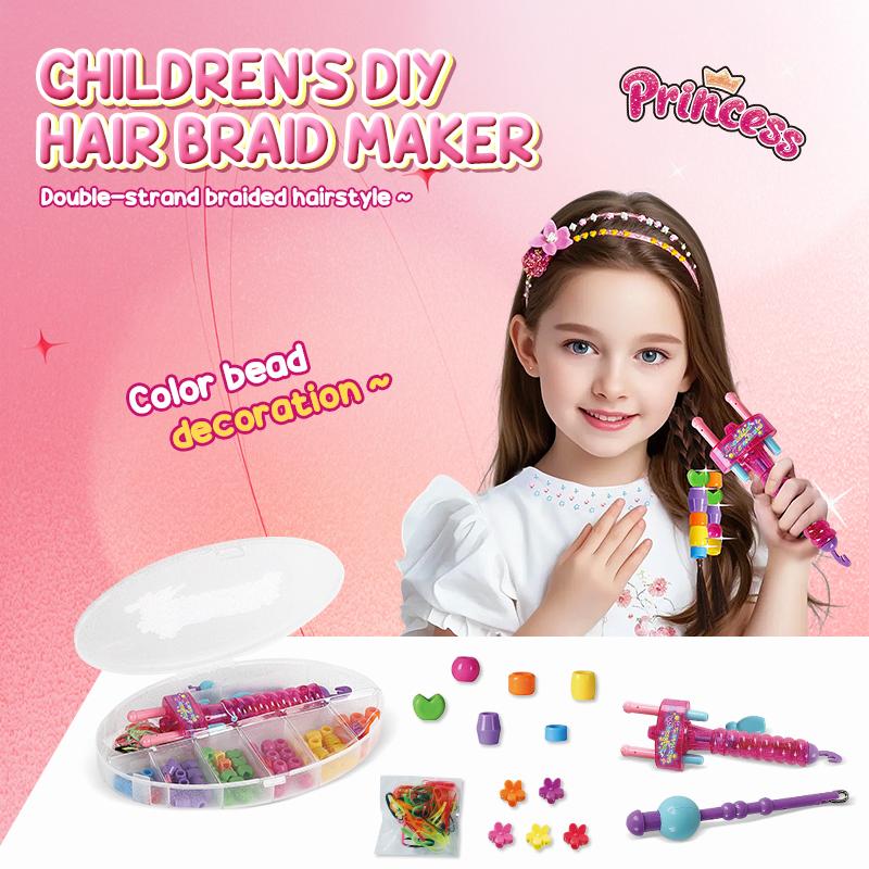 DIY Hair Braid Kits Tool Girls Hair Twist Machine Beads Decoration Beauty Play Toys Kid Headwear Hair Accessories Styling Gift