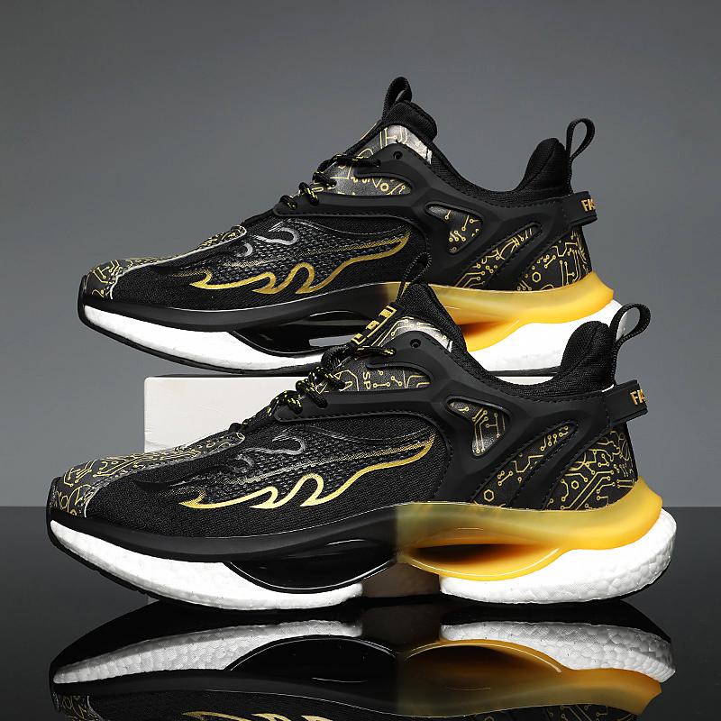 Брендовые мужские кроссовки для бега мужские кроссовки большого размера дышащая мужская обувь модная спортивная обувь на платформе для мужчин 2024 года осень-зима 39 чёрный 2980₽