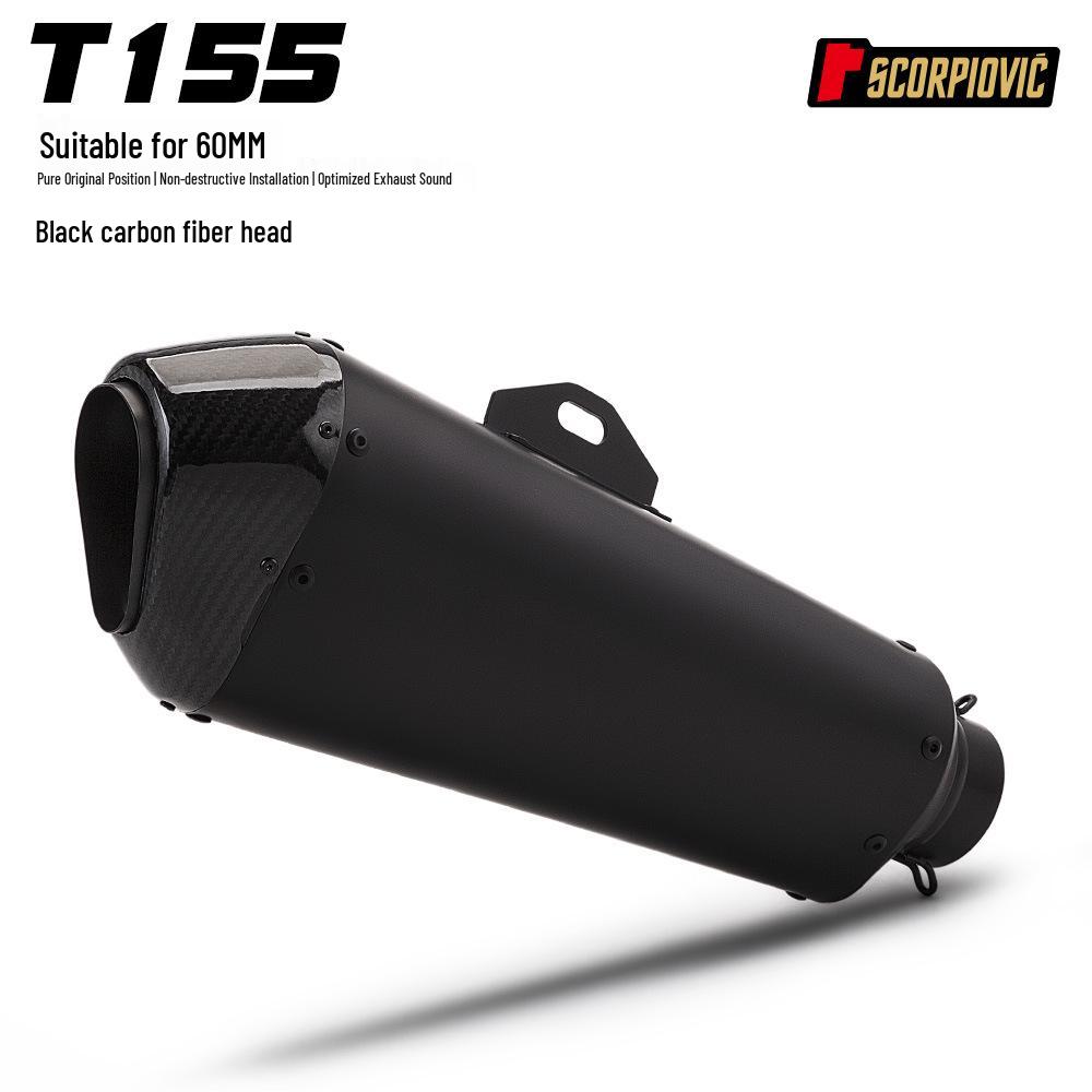 Ponteira de Escapamento Universal T155 para Motocicleta R3, Z650, CBR400, MT09, 703RR, 500F