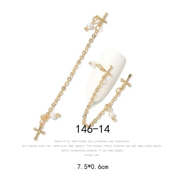Un morceau de strass brillants en Zircon pour Nail Art, diamants de luxe, chaînes à pampilles, bijoux en perles, décorations d'ongles, accessoires de manucure