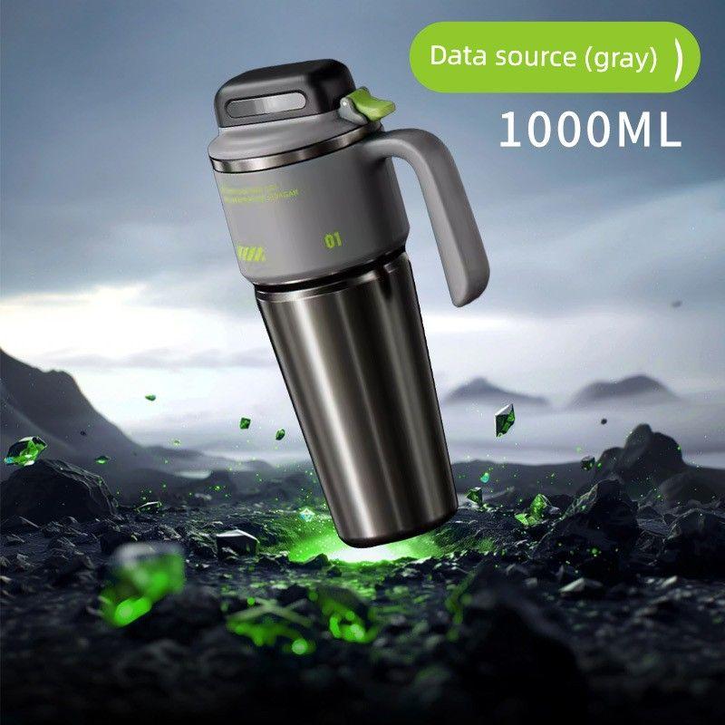2026 Model Stainless Steel Large-Capacity Thermos Cup for Men, Outdoor Ice Cup, Portable Travel Cup, Car Cup, Straw Water Cup