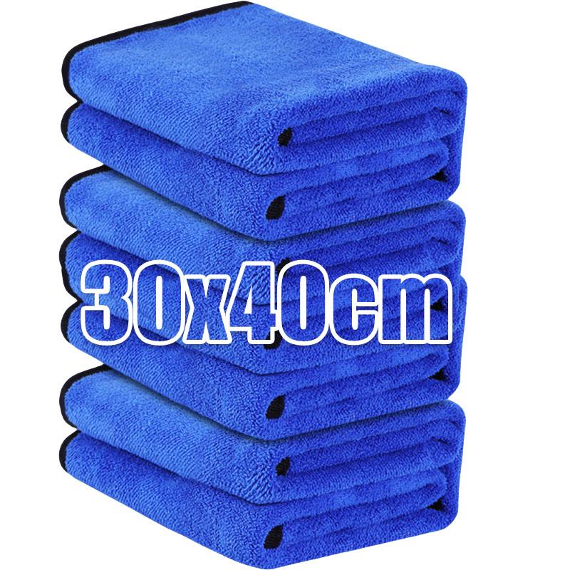 1/5PCS Microfiber Cleaning Towel Thicken Soft Drying Cloth Car Body Washing Towels Double Layer Clean Rags Car Accessories