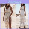 Boho-Sommerkleid mit Spitzenapplikationen für legere Damenmode