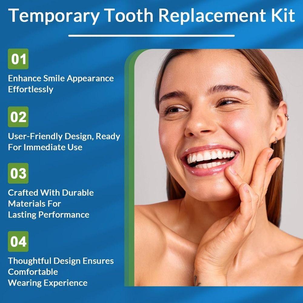 6Pcs with Moldable Thermal Beads DIY Tooth Repair Kit Upper Veneer Cosmetic Tooth  Oral Health