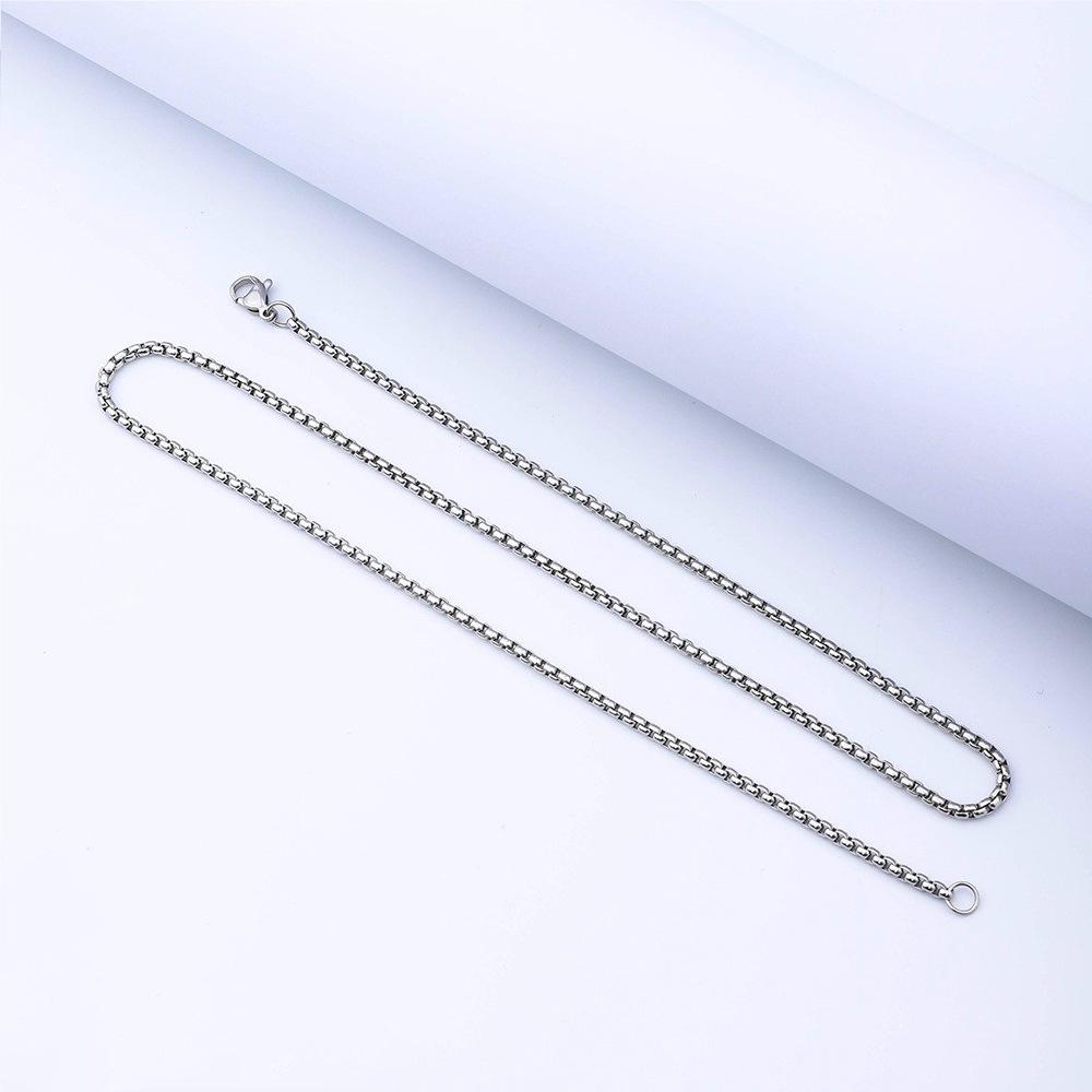 2mm Stainless Steel Box Chain Necklace For  Making Gold Sliver Black Color Steel Choker