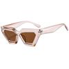 European and American fashion new thick-frame rhombus sunglasses irregular high-end sunglasses trendy sunglasses