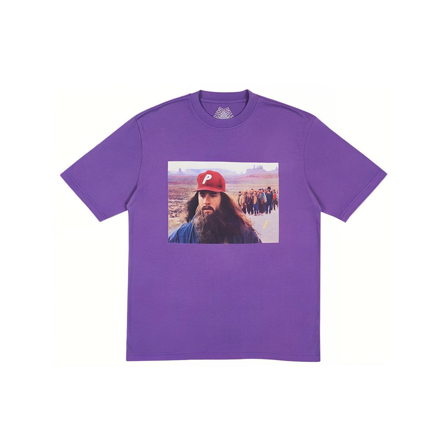 

Palace Футболка с коротким рукавом с персонажем фильма Форрест Гамп, топы унисекс, фиолетовый P14TS028 M